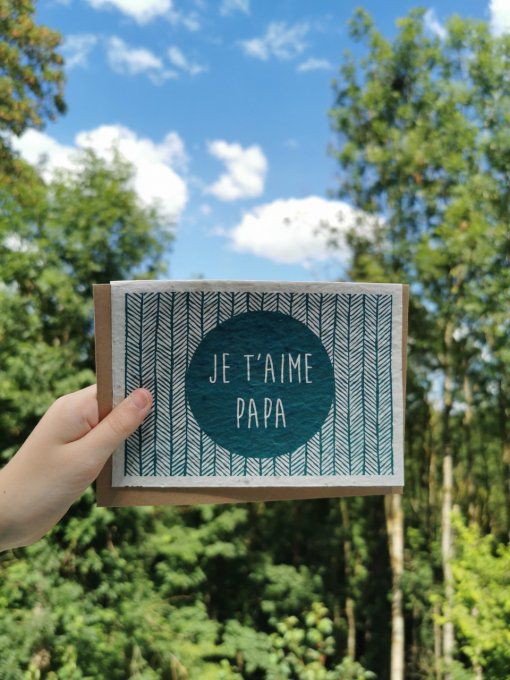 Cartes ensemencées 15 X 10cm (Je t'aime papa)